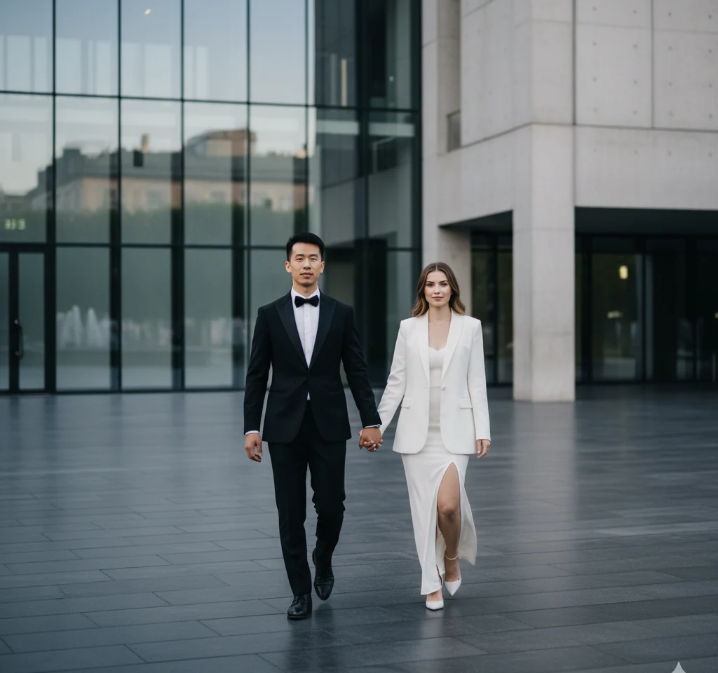 Sydney Opera House Couple AI Couple Photo template