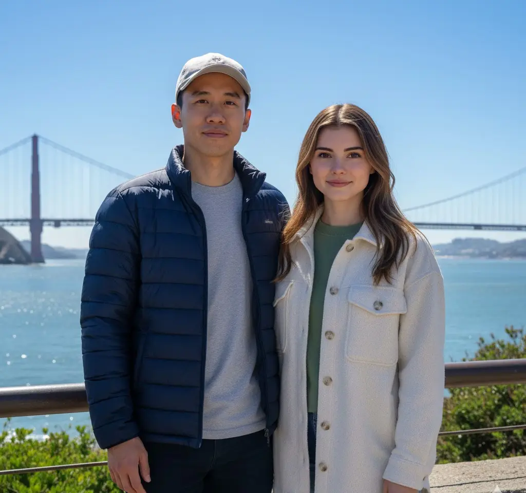 San Francisco’S AI Couple Photo template