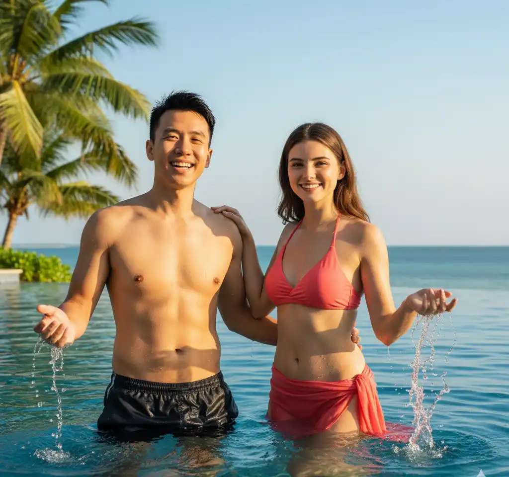 Sharm El Sheikh Egypt Couple AI Couple Photo template