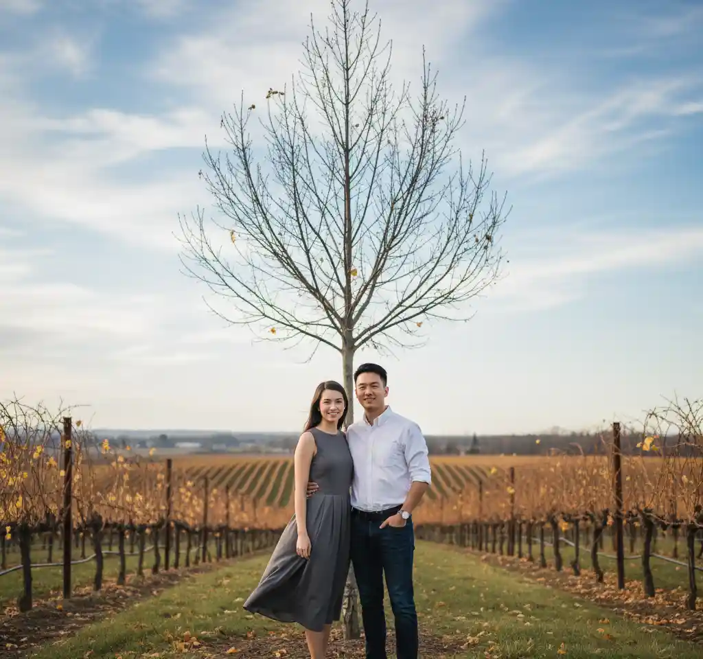 Swan Valley Australia Couple AI Couple Photo template