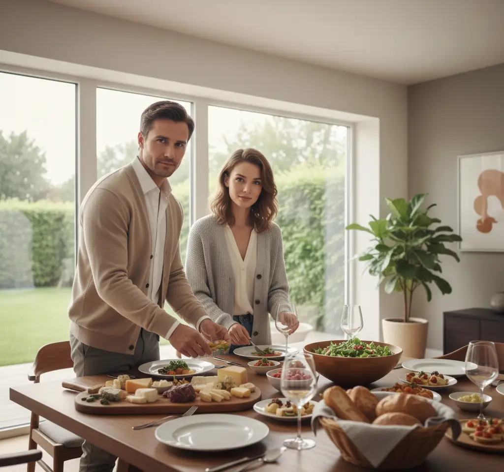 Meal Prep Together Couple AI Couple Photo template