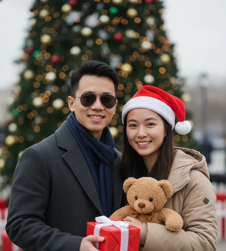 Teddy'S Day AI Couple Photo template