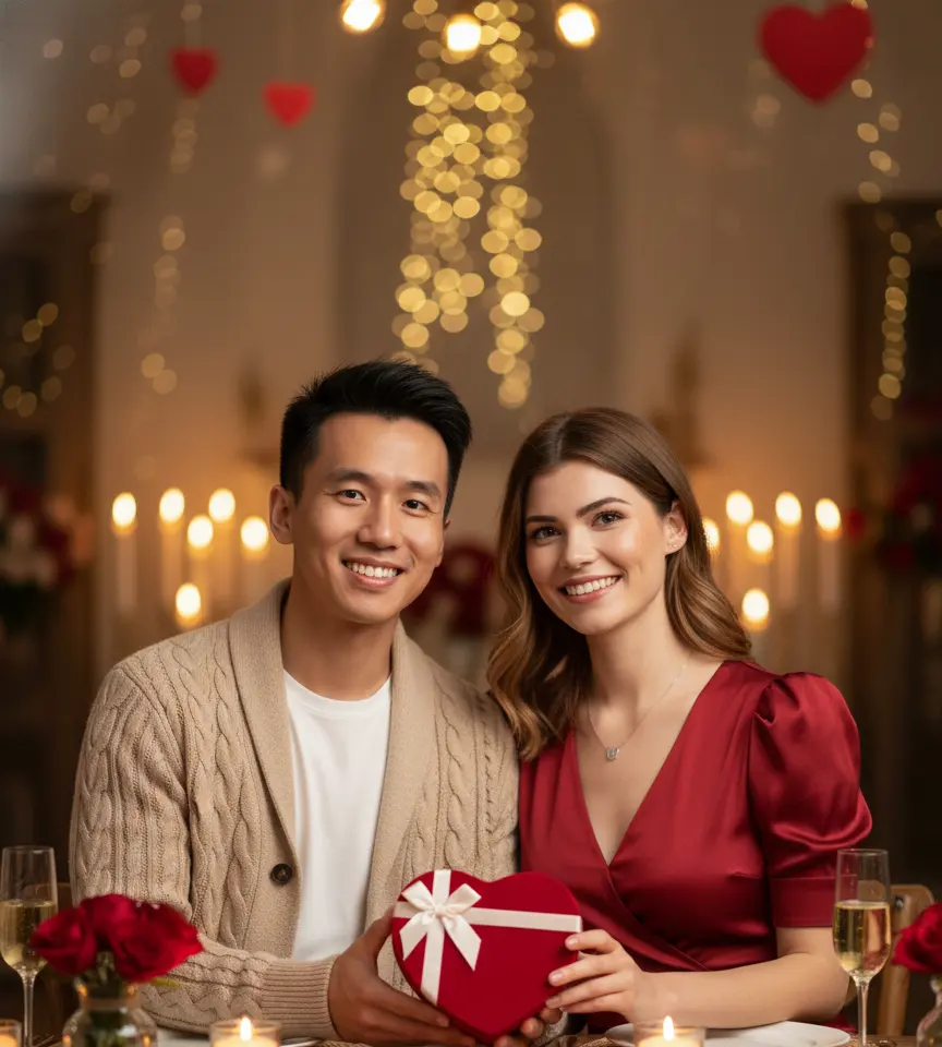 Valentine'S Day AI Couple Photo template