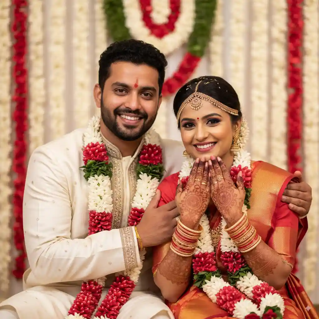 Indian Wedding AI Couple Photo template