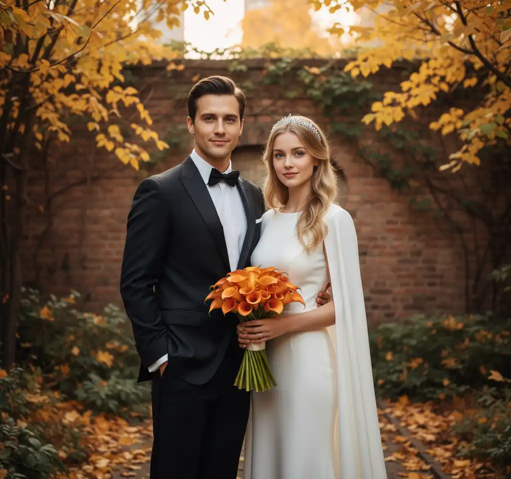 Korean Style Wedding AI Couple Photo template