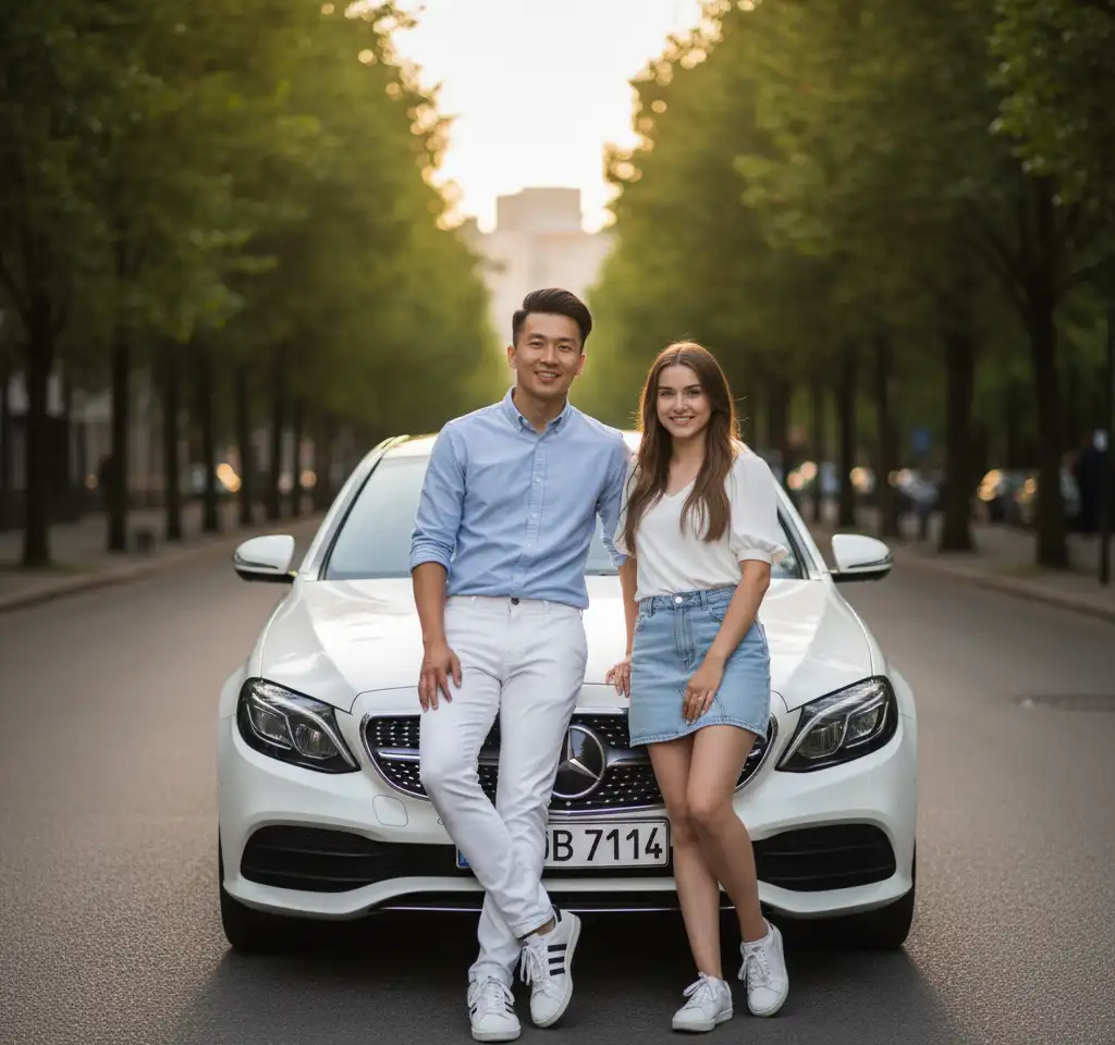 Modern Style Pre Wedding AI Couple Photo template