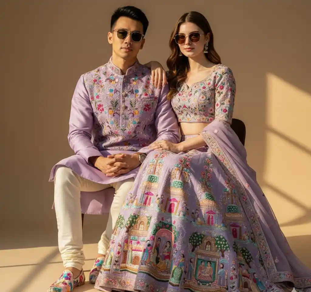 Pre Wedding Outfit AI Couple Photo template