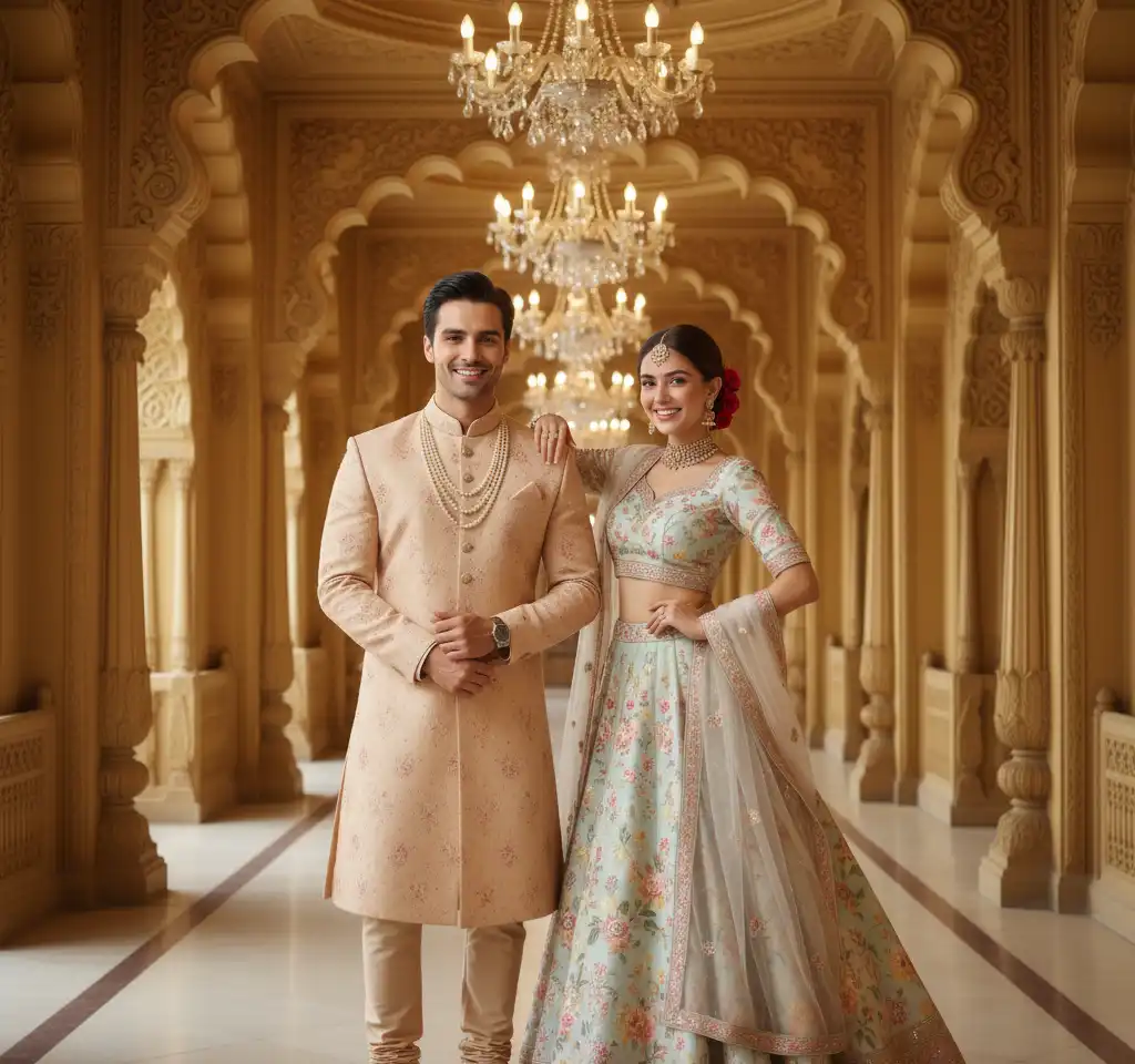 Udaipur Pre-Wedding Couple AI Couple Photo template