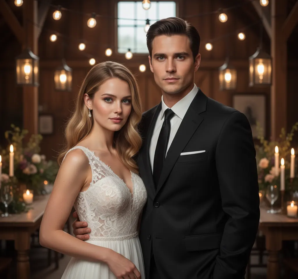 Western Wedding Couple Photo AI Couple Photo template