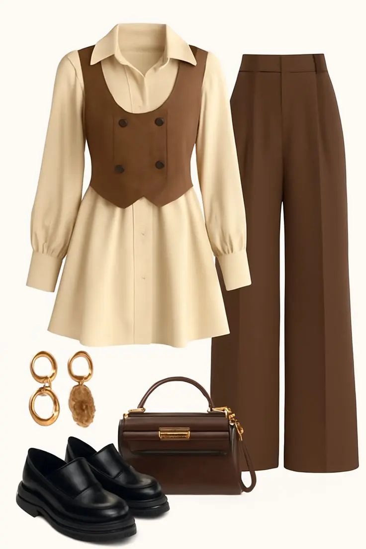 Women's Business Formal Look #13 AI Dress Up Generator template