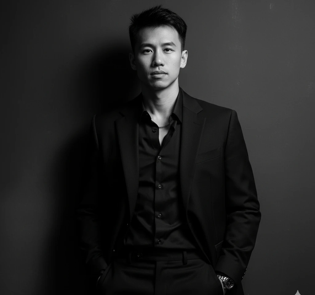 Black Suit Man 2 AI Headshot Generator template