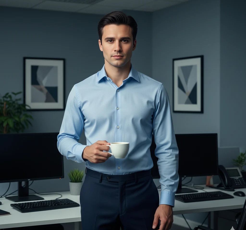 Employee Man 2 AI Headshot Generator template