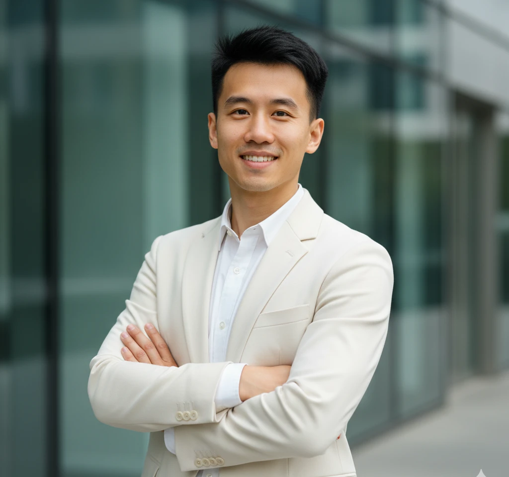 Suit In Office Man AI Headshot Generator template