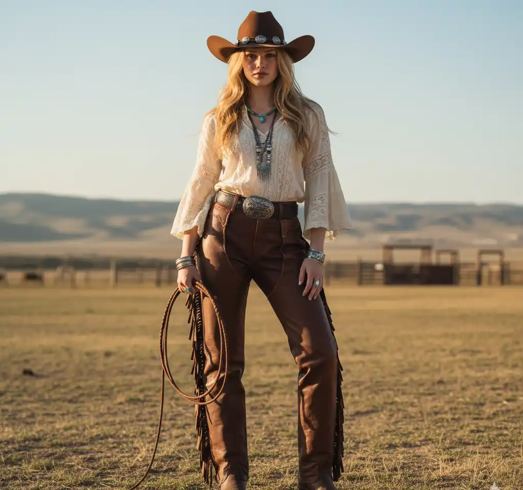 CowGirl Woman 2 AI Headshot Generator template