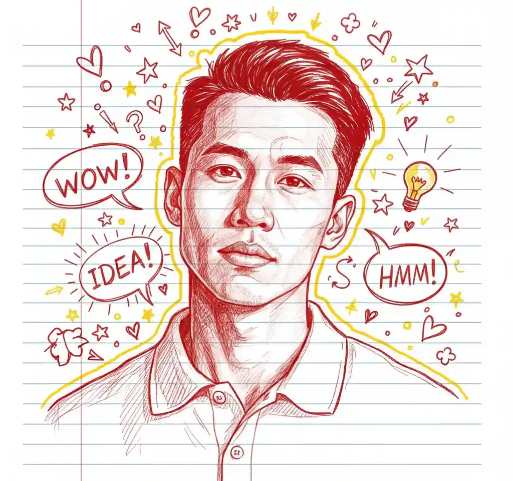 Doodle Art Man SEKjNIm AI Headshot Generator template
