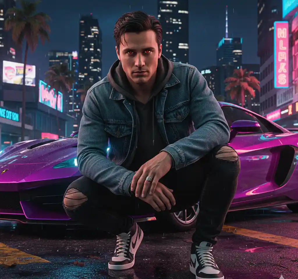 GTA 6 Man 1 AI Headshot Generator template