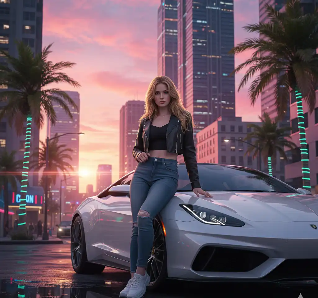 GTA Woman 3 AI Headshot Generator template