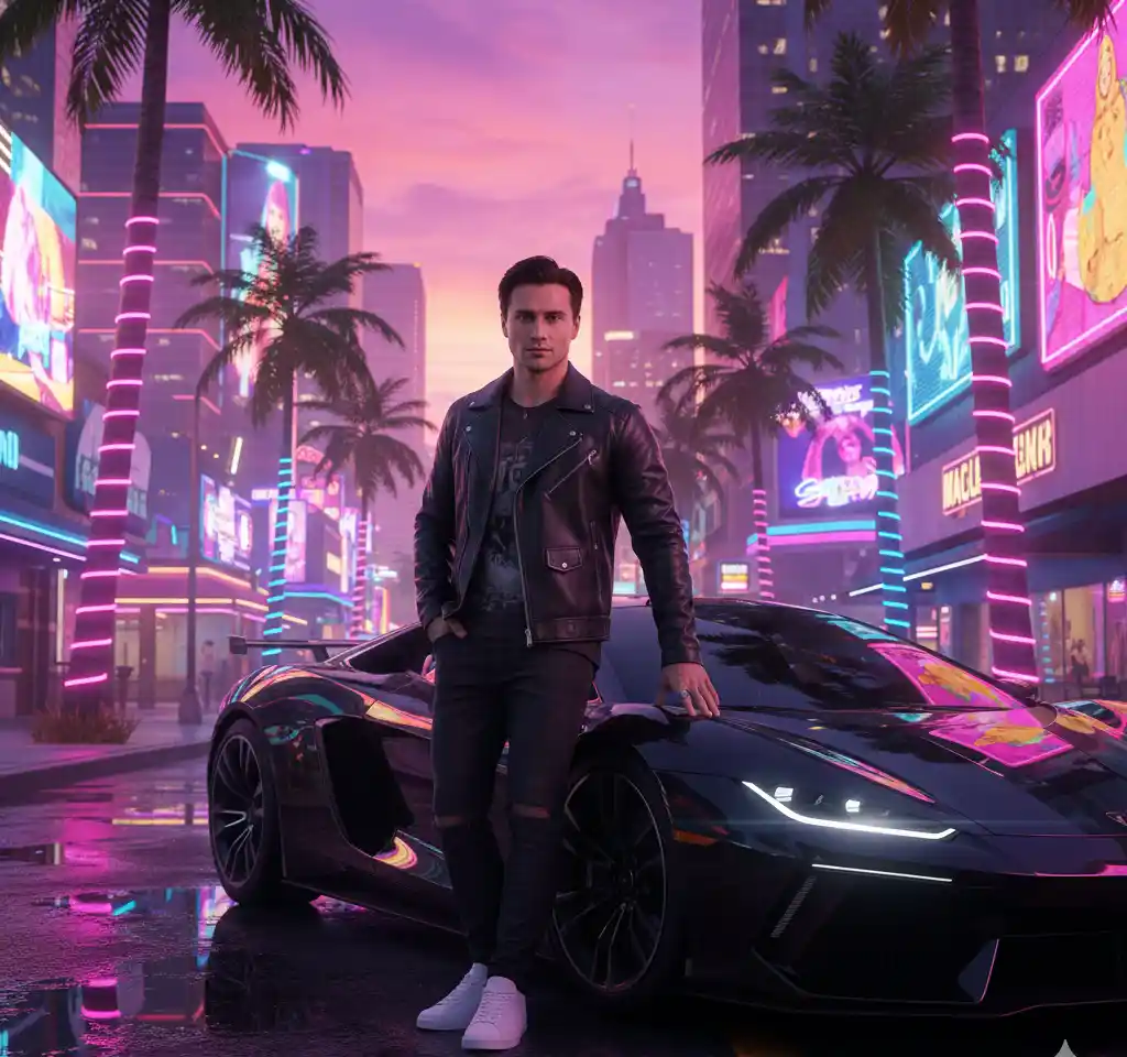 GTA Man 3 AI Headshot Generator template