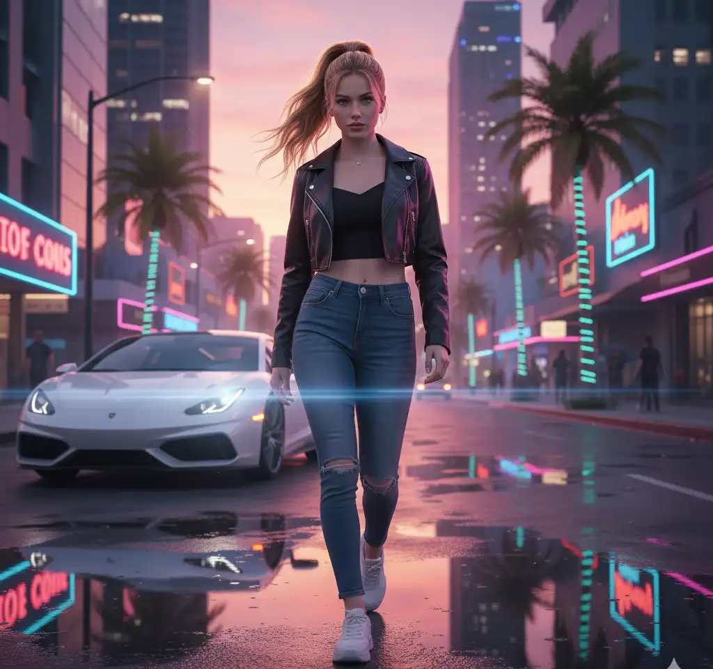 GTA Woman 3 AI Headshot Generator template