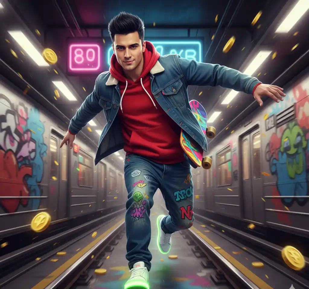 Subway Surfers Man 2 AI Headshot Generator template