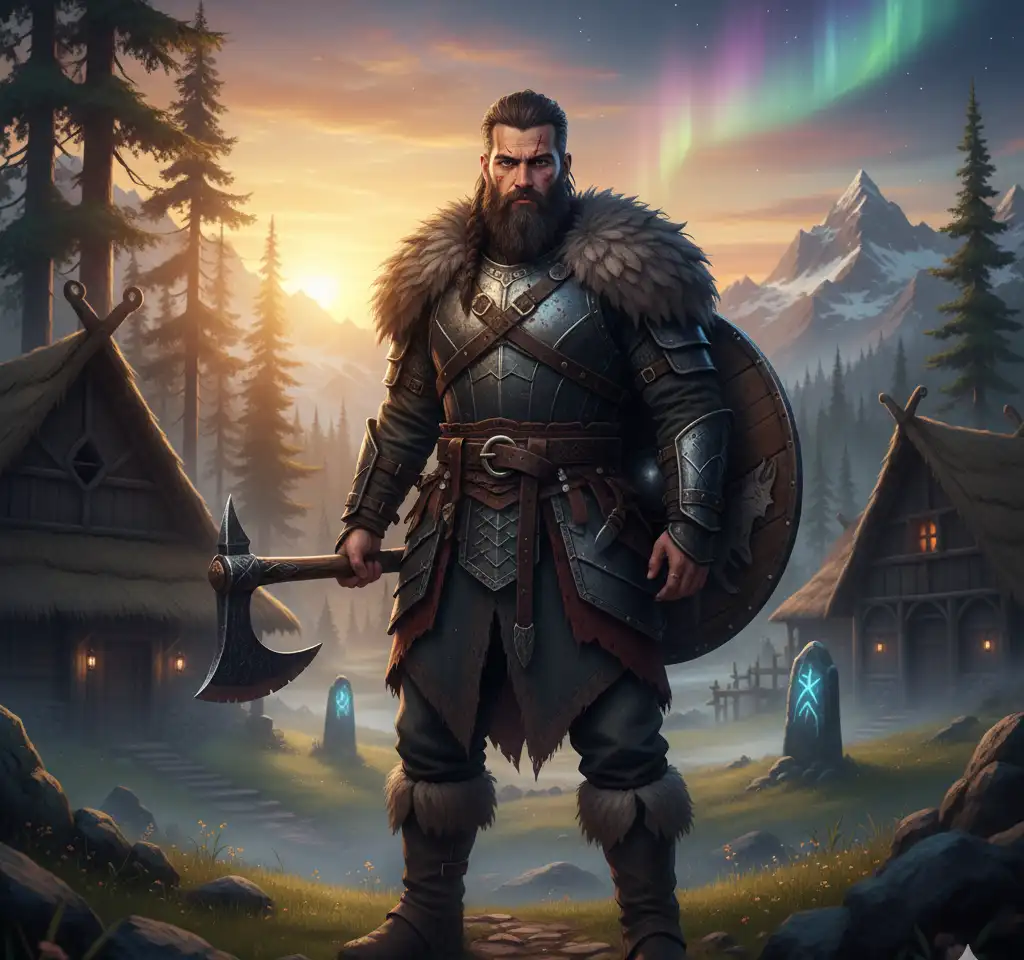 Valheim Man 2 AI Headshot Generator template