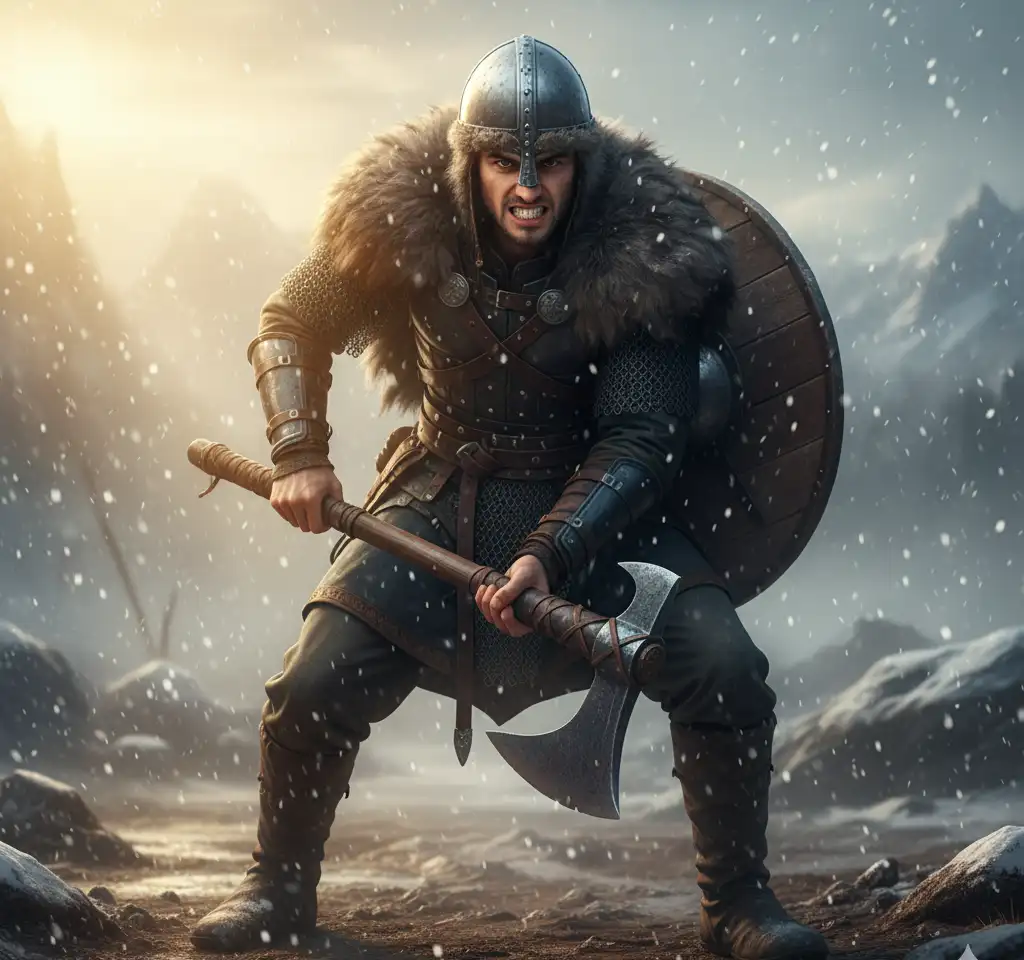 Valheim Man 3 AI Headshot Generator template