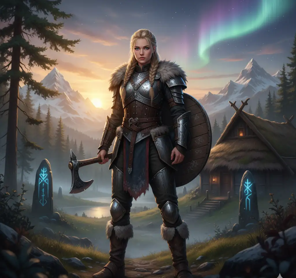 Valheim Woman 1 AI Headshot Generator template