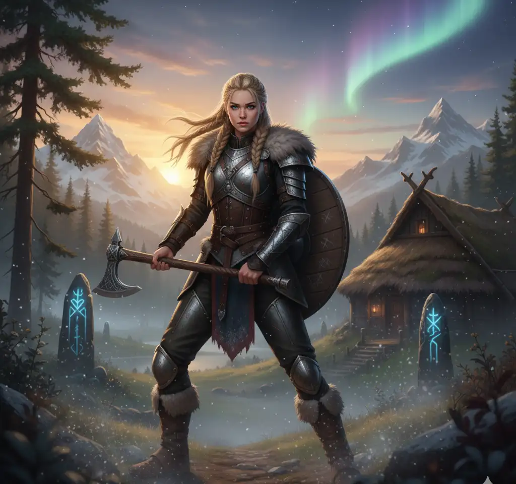 Valheim Woman 2 AI Headshot Generator template