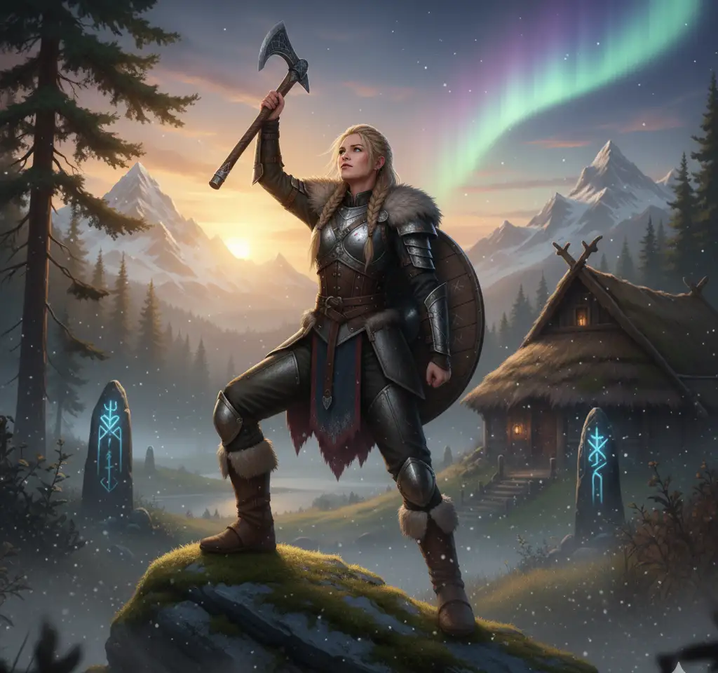 Valheim Woman 3 AI Headshot Generator template