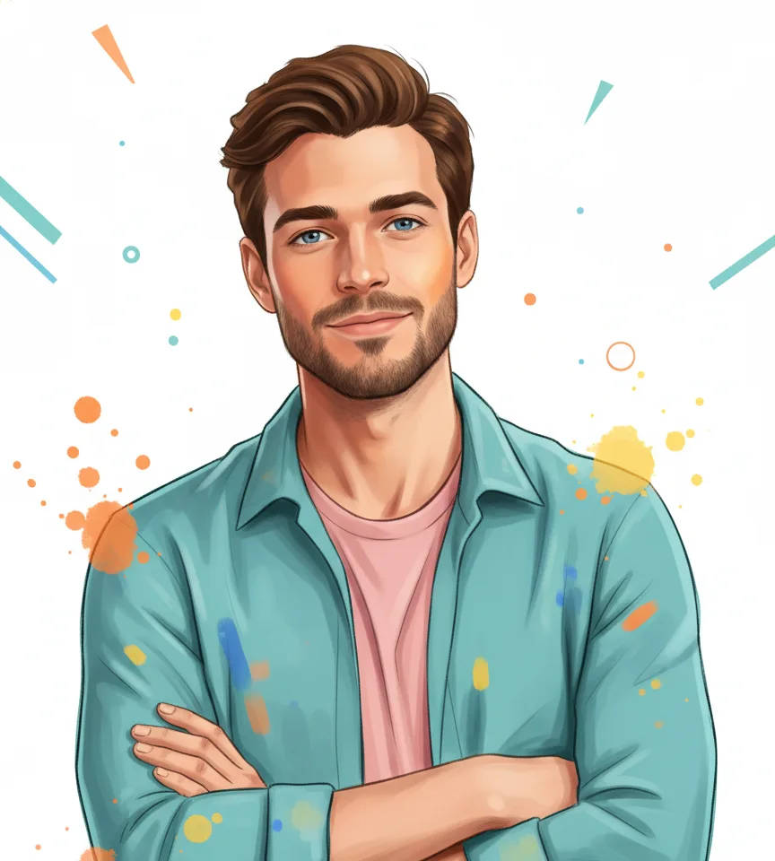 Illustration Style AI Headshot Generator template