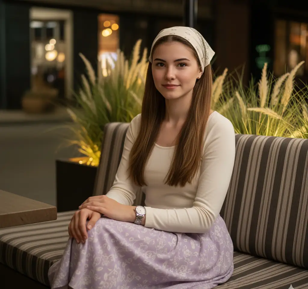 Night Terrace AI Headshot Generator template