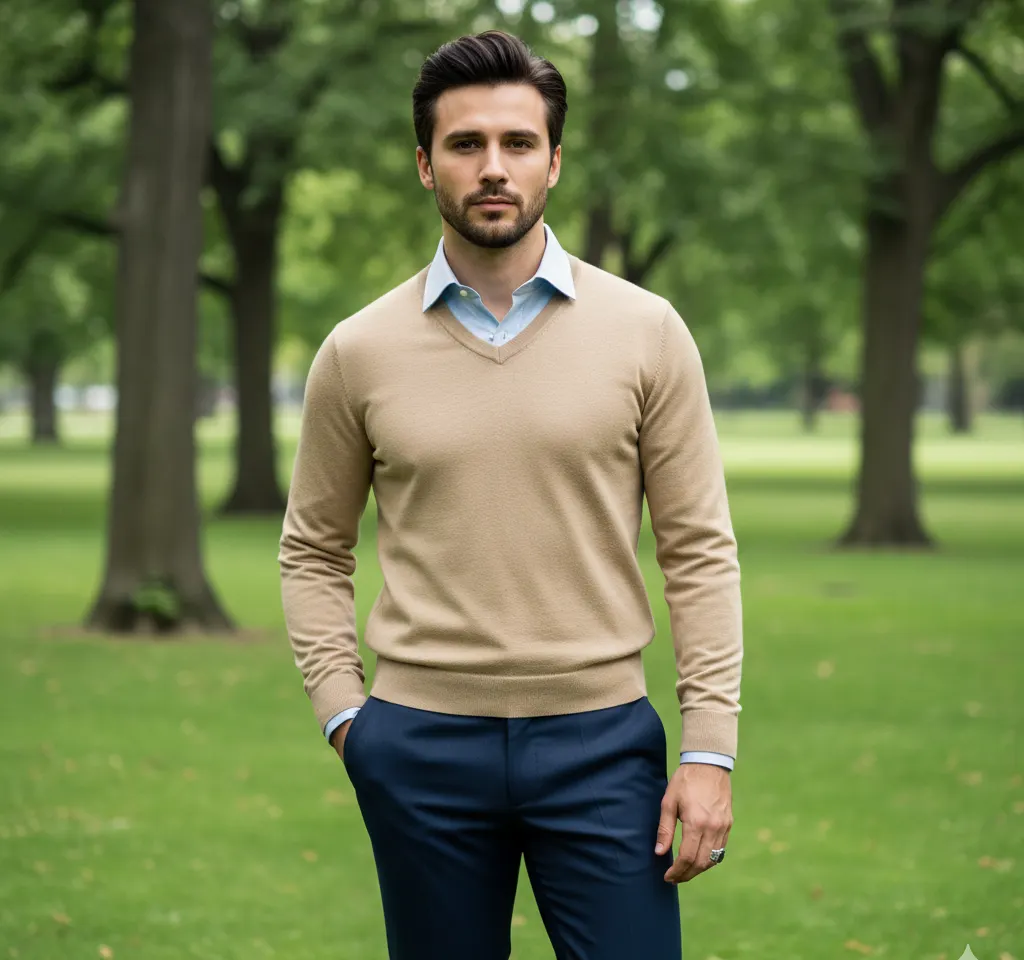 Old Money Aesthetic Man Portrait AI Headshot Generator template