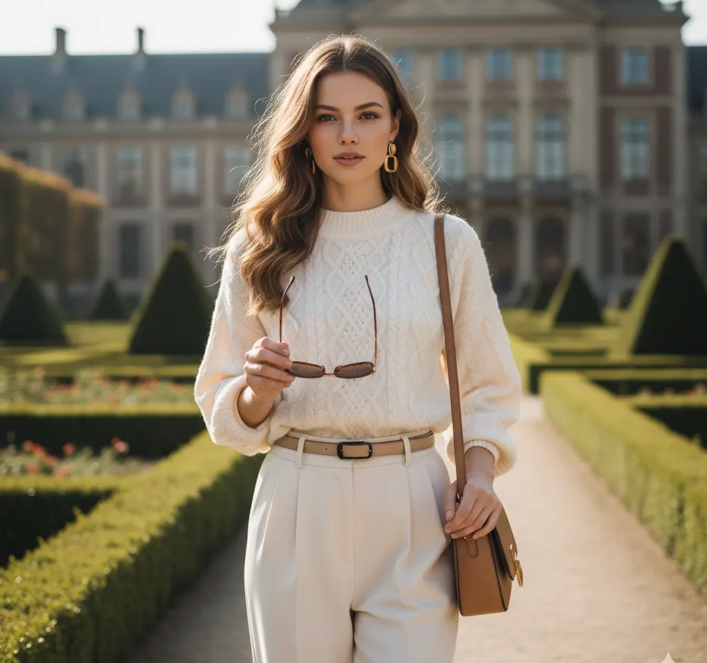 Old Money Chic Woman Portrait AI Headshot Generator template