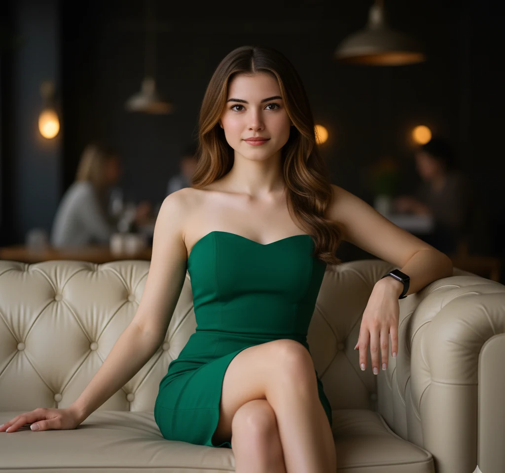 Refined Evening in Emerald Portrait AI Headshot Generator template