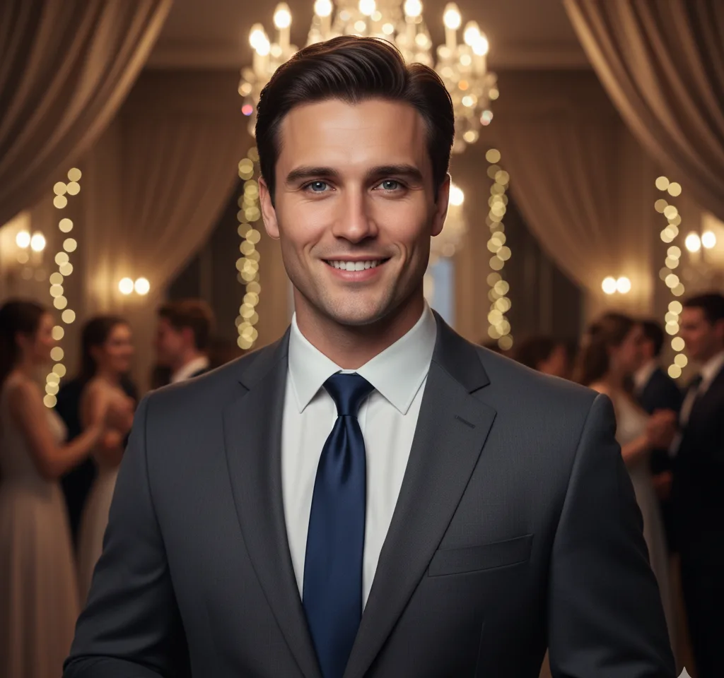 Prom Night Man Portrait AI Headshot Generator template