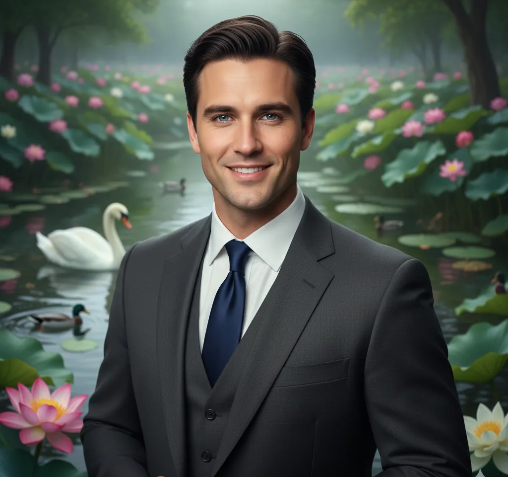 Prom Night Stylish Man AI Headshot Generator template