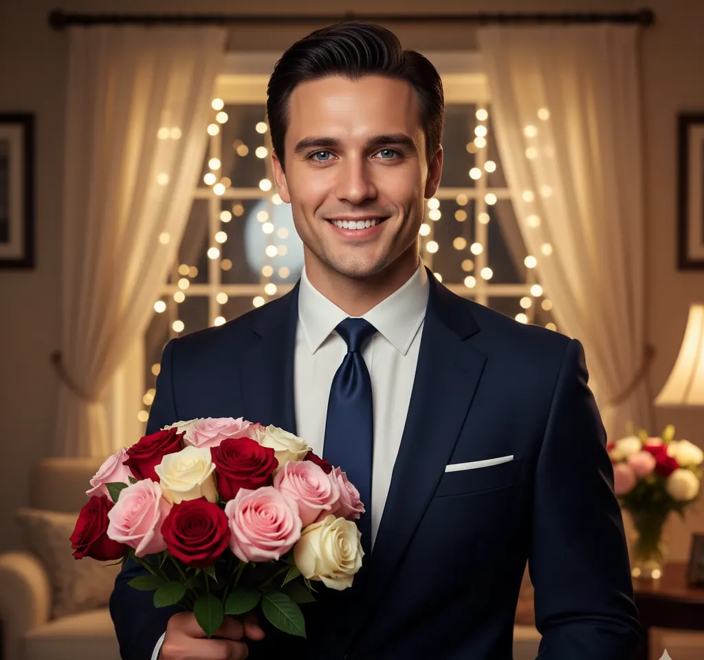 Prom Night Man Portrait AI Headshot Generator template