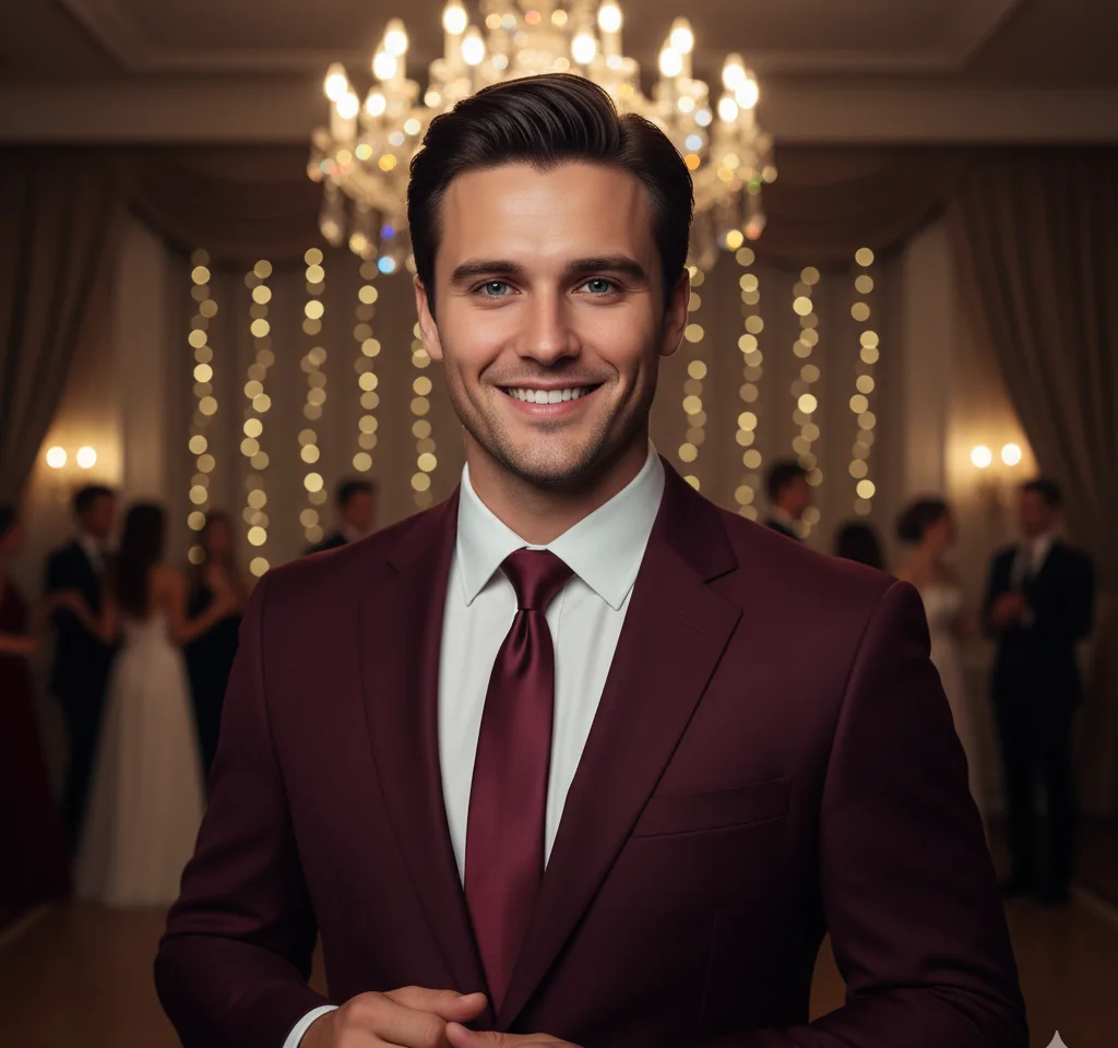 Prom Suit Man Portrait AI Headshot Generator template