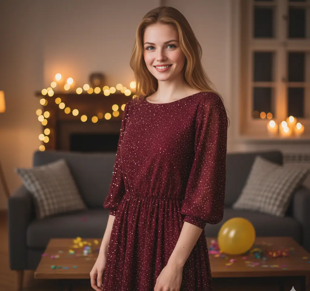 Prom Dress Woman Portrait AI Headshot Generator template