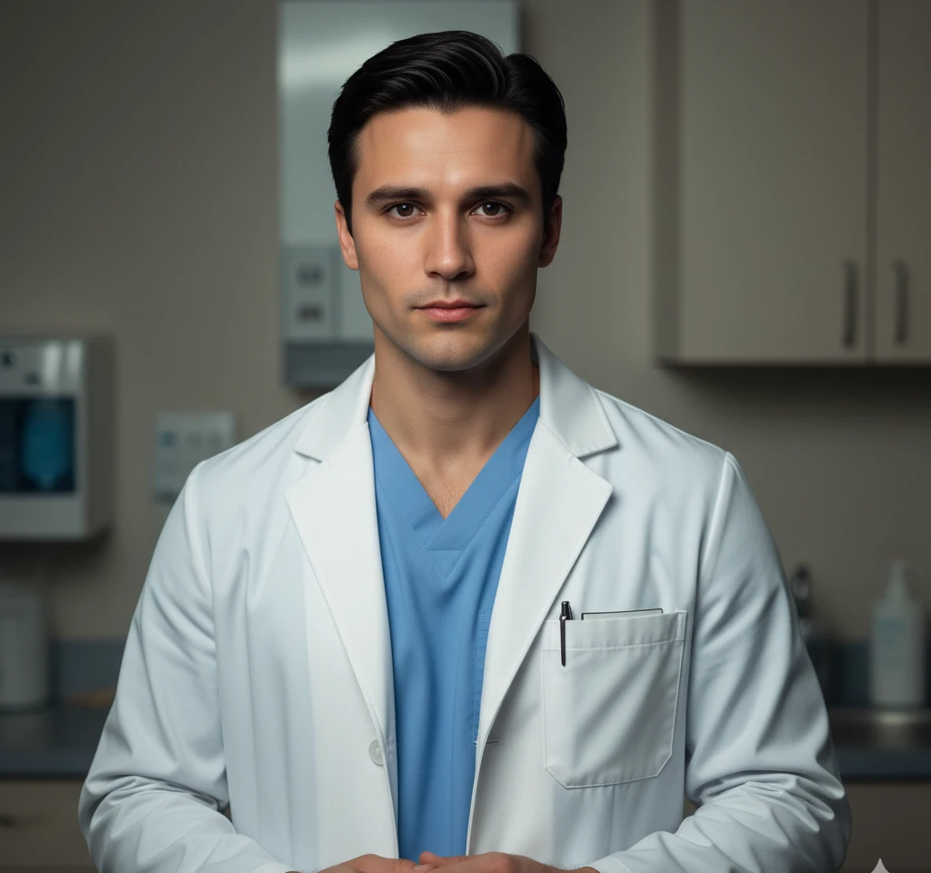 Doctor Man Clinical Portrait AI Headshot Generator template