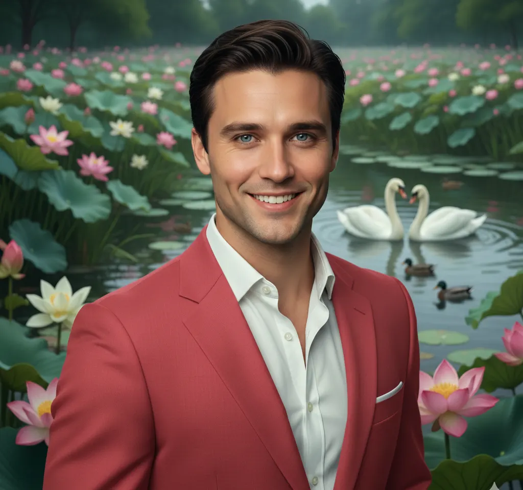 Garden Lifestyle Man Portrait AI Headshot Generator template