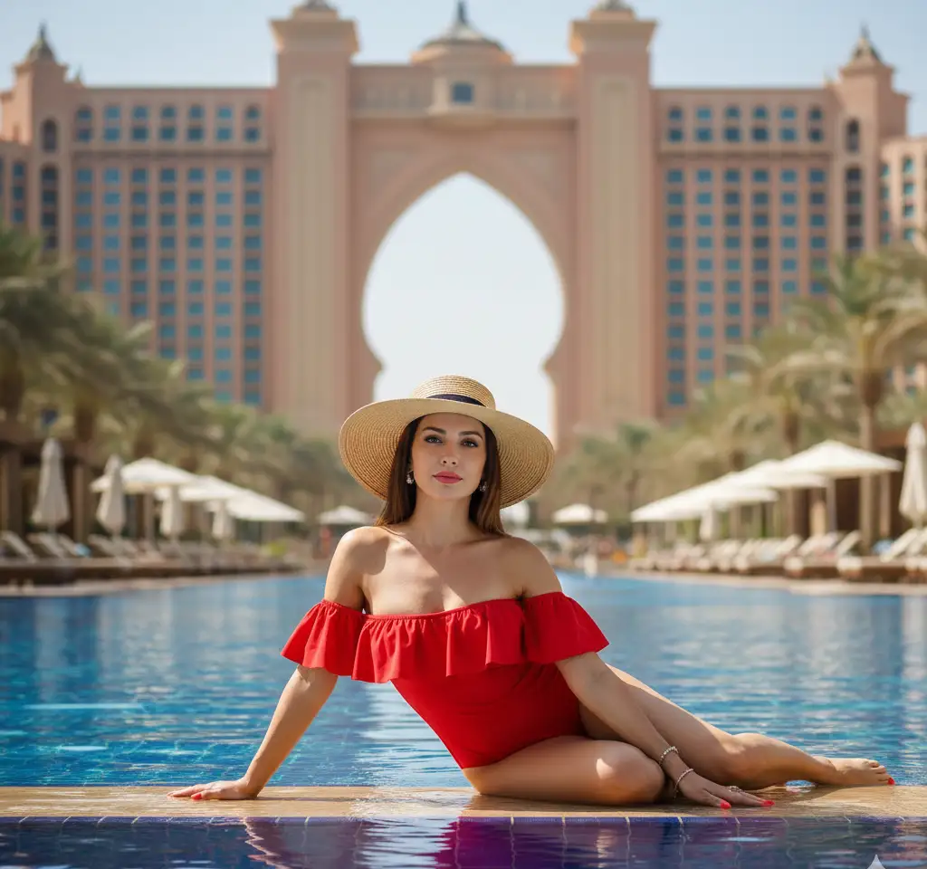 Atlantis Palm Resort Portrait AI Headshot Generator template