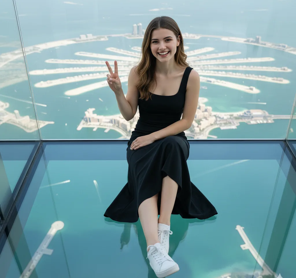 Sky-High Serenity Portrait AI Headshot Generator template