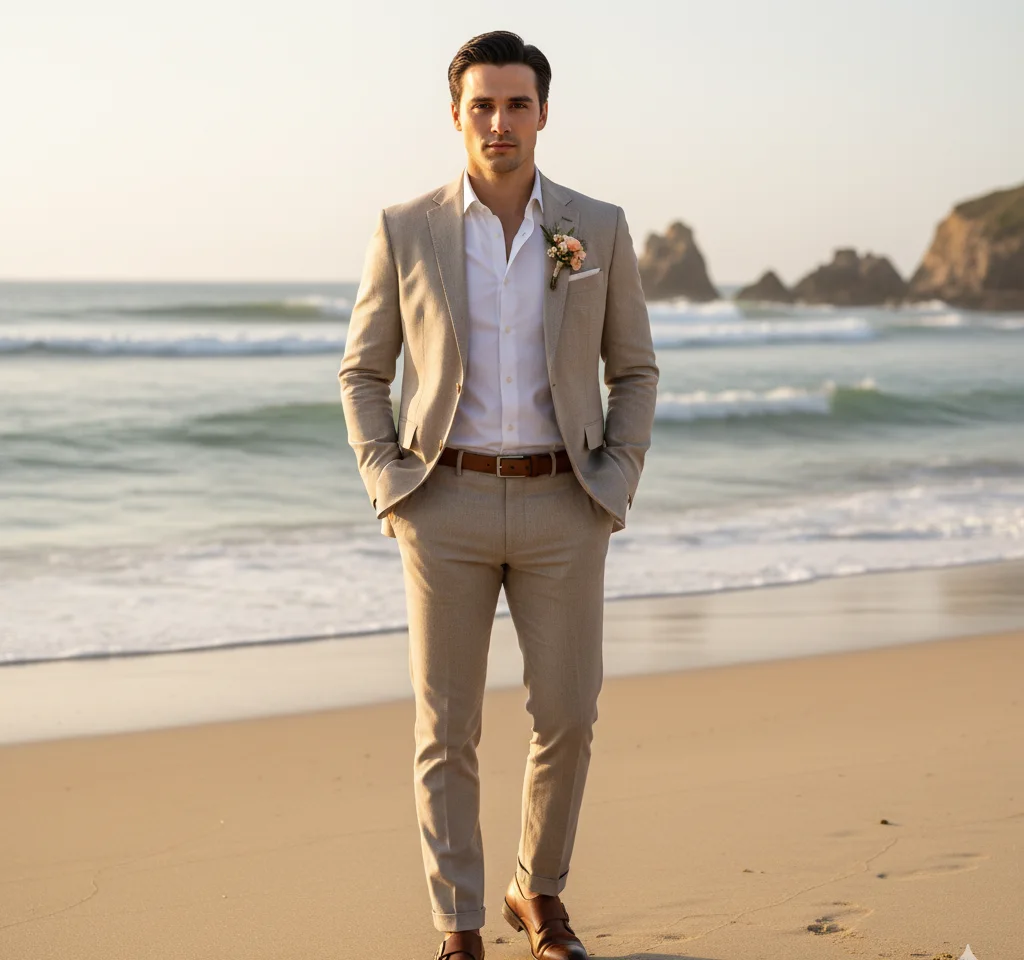 Wedding Attire Man Portrait AI Headshot Generator template