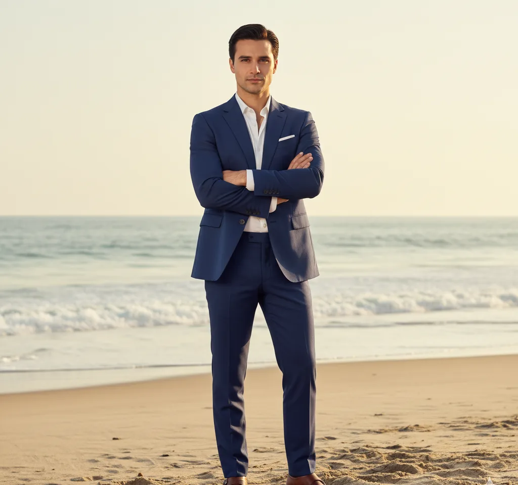 Traditional Wedding Man Portrait AI Headshot Generator template