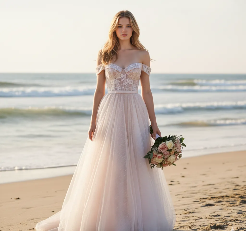 Wedding Attire Woman Portrait AI Headshot Generator template