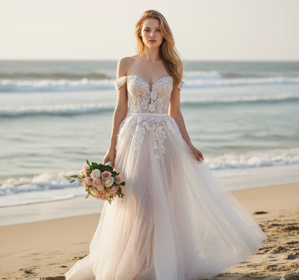 Wedding Day Woman Portrait AI Headshot Generator template