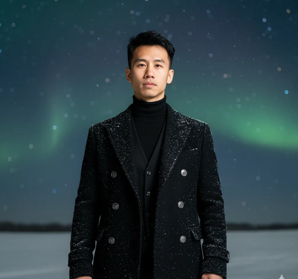 Winter Outfit Man Portrait AI Headshot Generator template