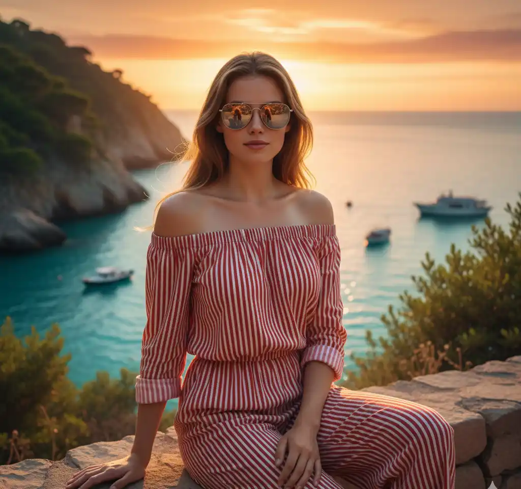 Germany Beach Woman Portrait AI Headshot Generator template