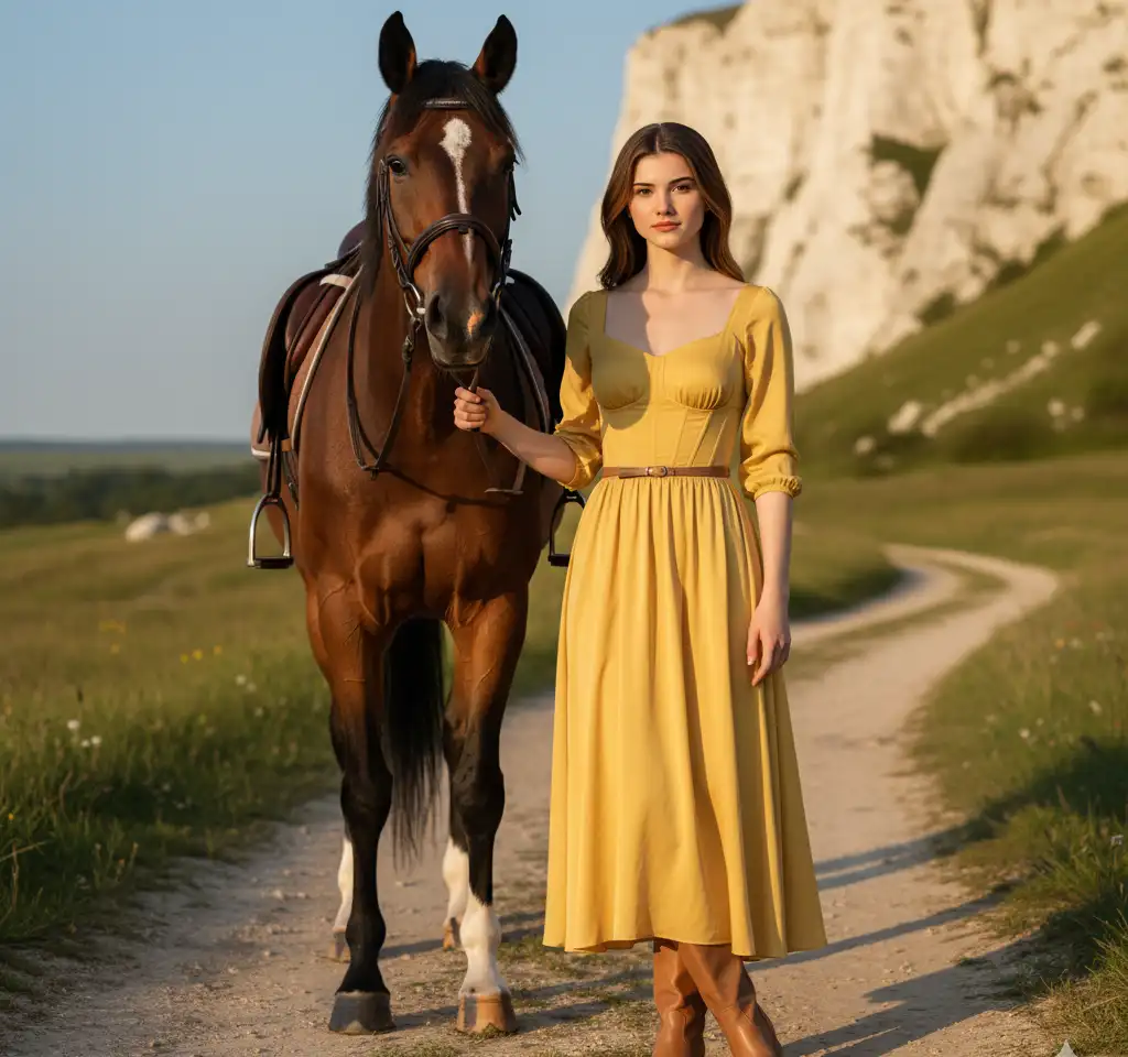 White Cliffs Dover Portrait AI Headshot Generator template